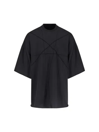 Rick Owens Drkshdw T-shirt 'jumbo' In Black