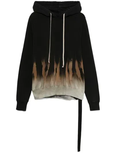 Rick Owens Drkshdw Tie-dye Hoodie In Black