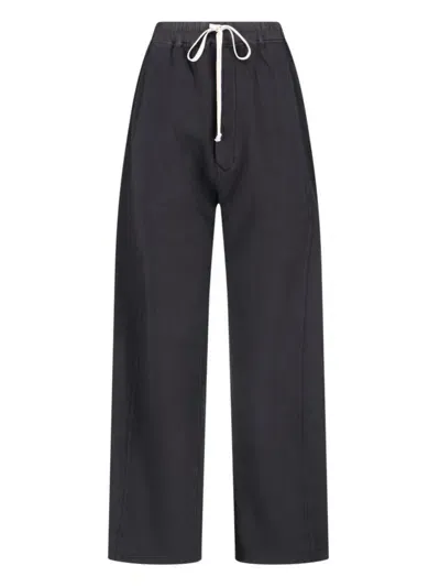 Rick Owens Drkshdw Geth Belas Drawstring Track Pants In Black