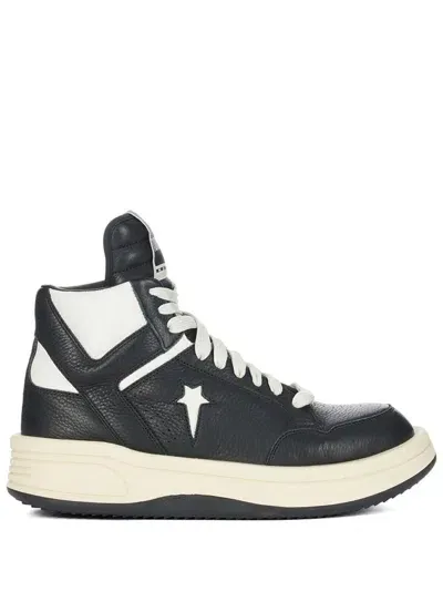 Rick Owens Drkshdw X Drkshdw Black Turbowpn Mid Sneakers