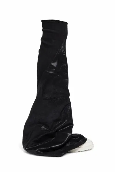 Rick Owens Drkshdw Fetish Denim Boots In Black