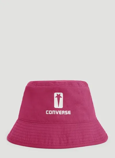 Rick Owens Drkshdw X Converse Logo Print Bucket Hat In Pink