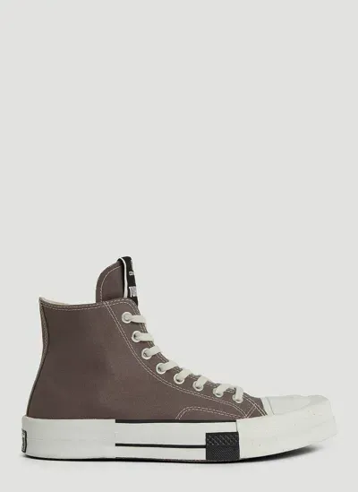 Rick Owens Drkshdw X Converse Turbodrk High Top Sneakers In Brown