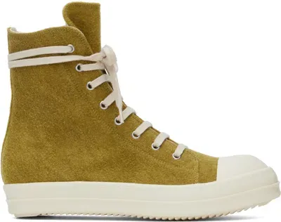 Rick Owens Drkshdw Yellow Porterville Sneaks Sneakers In 9211 Ochre/milk/milk