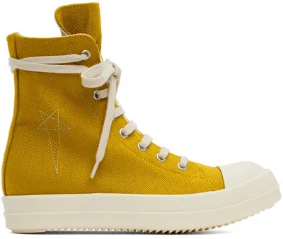 Rick Owens Drkshdw Yellow Porterville Sneaks Sneakers In 92811 Ochre/pearl/mi