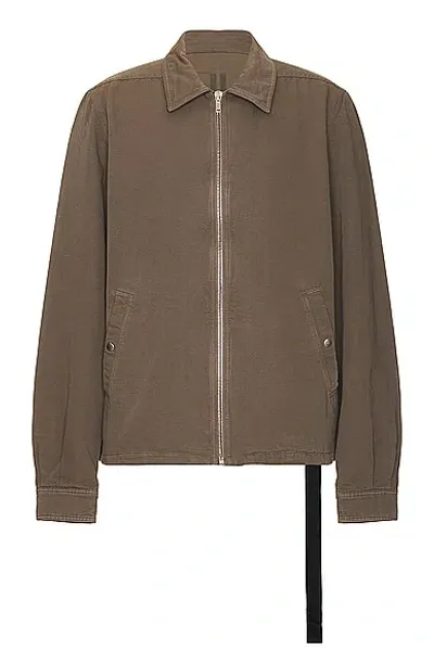 Rick Owens Drkshdw Zipfront Jacket In Dust