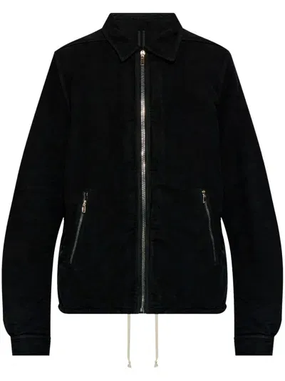 Rick Owens Drkshdw Cotton-twill Zipped Jacket In 09 Black