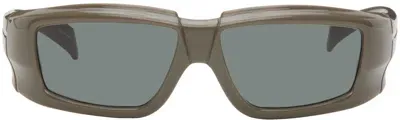 Rick Owens Gray Portervile Rick Sunglasses In 3409 Dust/black