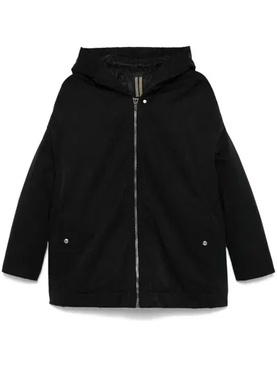 Rick Owens Hooded Peter Coat In Black