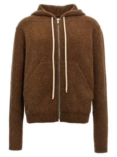 Rick Owens Hoodie In Brown