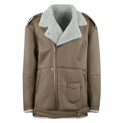 Rick Owens Jumbo Luke Stooges Zipped Jacket In Brown