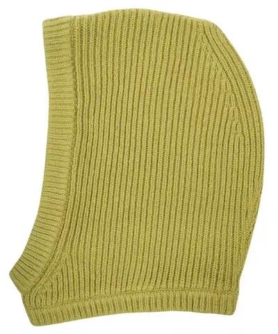 Rick Owens Knitted Balaclava In Green