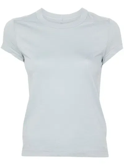 Rick Owens Level Cropped T-shirt In Blue