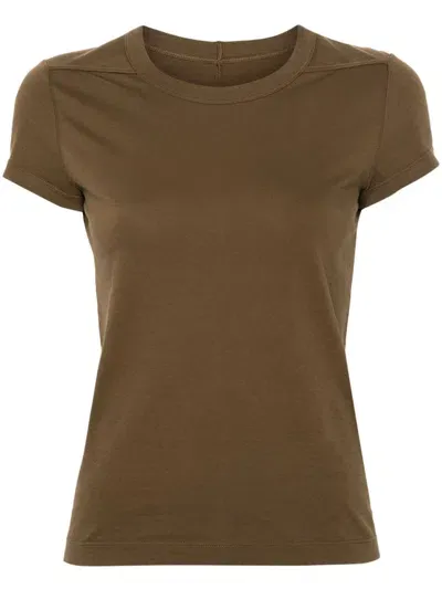 Rick Owens Level Cropped T-shirt In Green