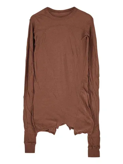 Rick Owens Ls Geo T In Brown