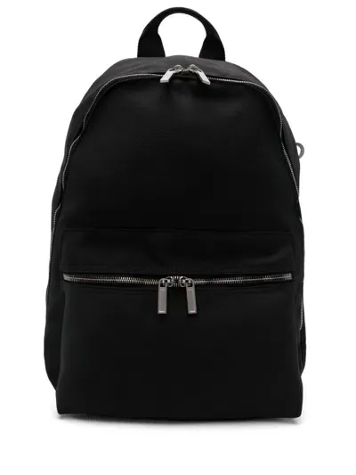 Rick Owens Piqué Backpack In Black