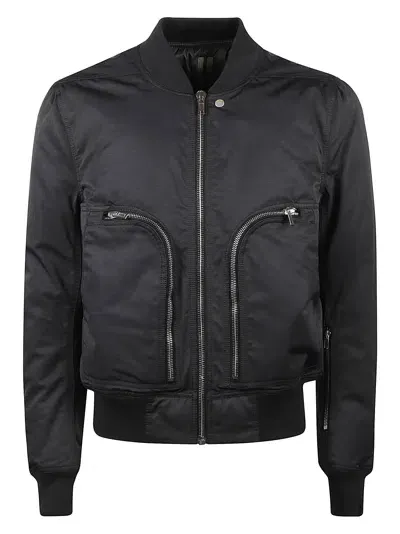 Rick Owens Pocket Zip Bomber In Black