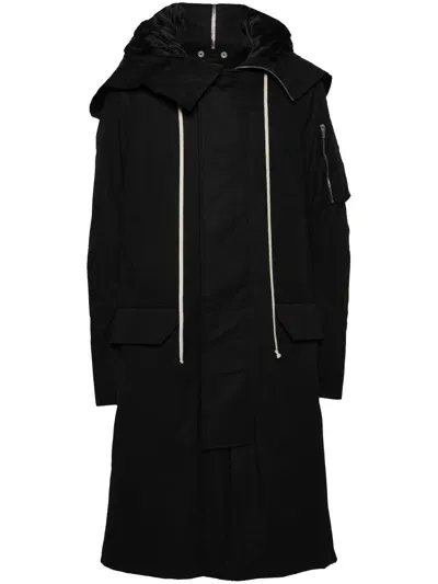 Rick Owens Black Porterville Megaparka Coat