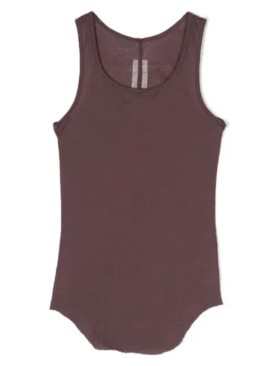 Rick Owens Organic Cotton Tank Top In Purple