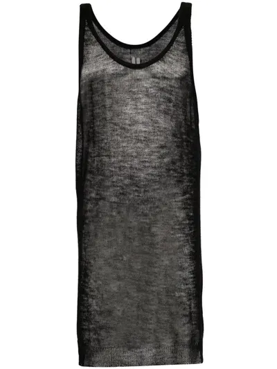 Rick Owens Runaway Cunt Tank Top In Black