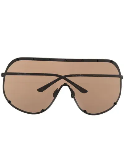 Rick Owens Shield Oversized-frame Sunglasses In Black