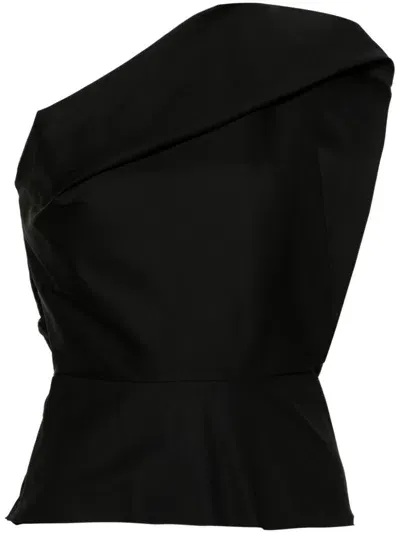 Rick Owens Claudia Ruched Blouse In Black