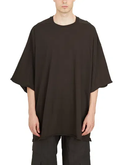 Rick Owens T-shirt Tommy T Dark Dust In Brown