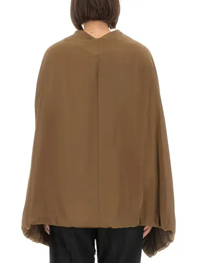 Rick Owens Upholstered Hood In Brown