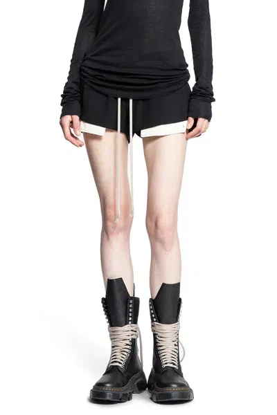 Rick Owens Woman Black Shorts