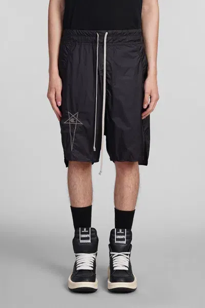 Rick Owens X Champion Beveled Track Shorts In Black