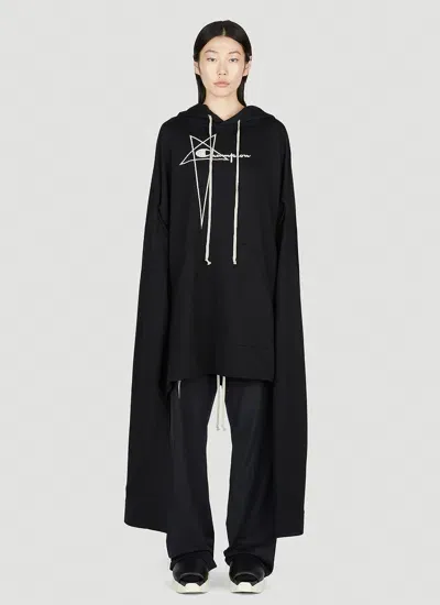 Rick Owens X Champion Flyproof Tunic Sweatshirt In Black