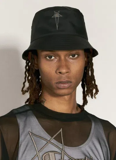 Rick Owens X Champion Gilligan Bucket Hat In Black