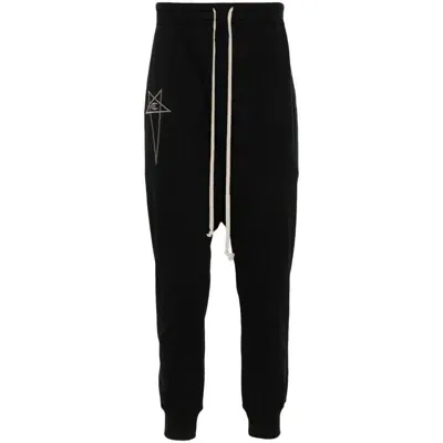 Rick Owens X Champion Prisoner Drop-crotch Track Pants In Black