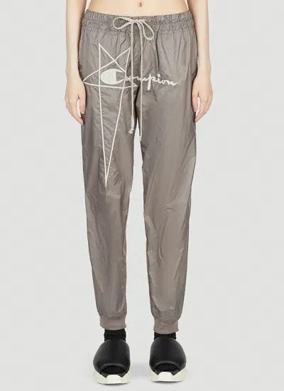 Rick Owens X Champion Track Pants In Grey