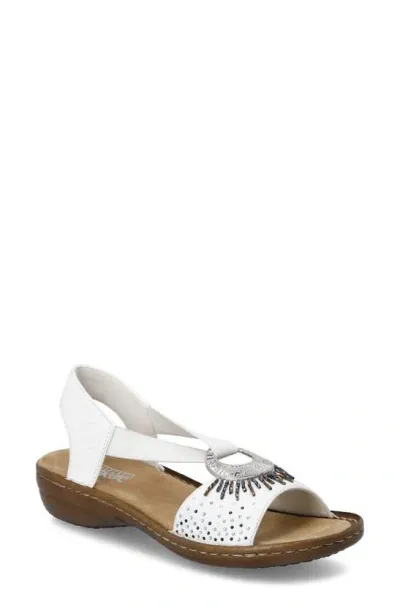 Rieker Regina 80 Sandal In White