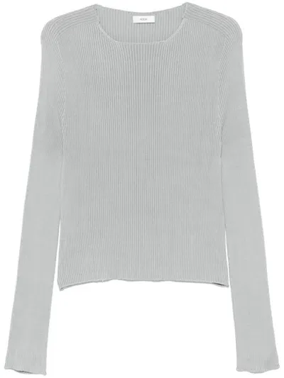 Rier Fine-ribbed Sweater In Blue