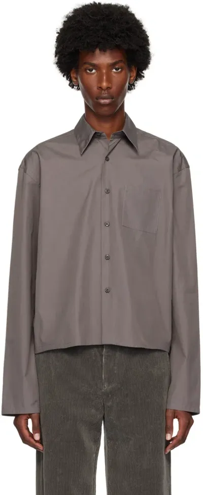 Rier Gray Mini Shirt In Castelrock Poleline