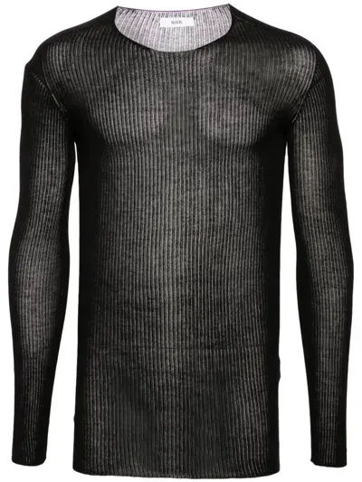 Rier Ribbed-knit Silk Jumper In Black