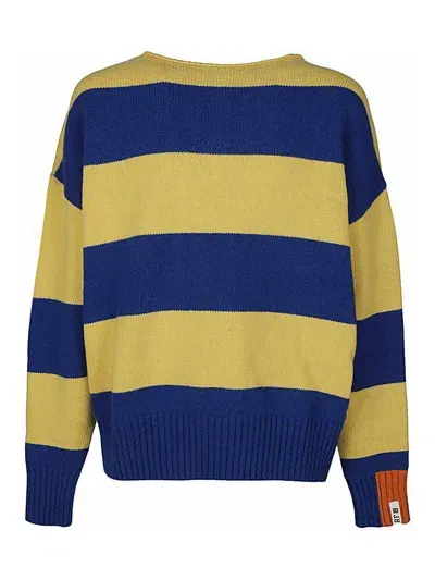 Right Fort Wool Striped Crewneck Jumper In Amarillo