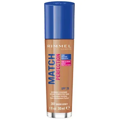 Rimmel London Spf 20 Match Perfection Foundation 30ml (various Shades) - Warm Honey