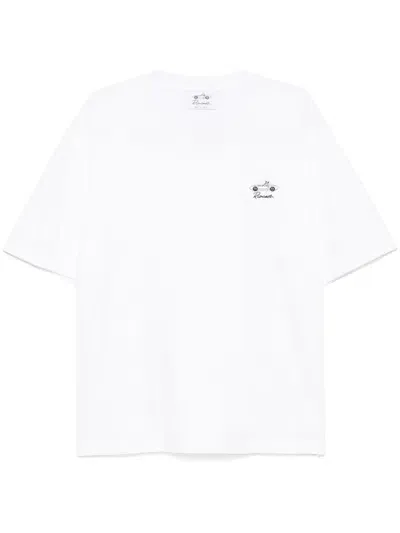 Riocam Car-embroidered T-shirt In White