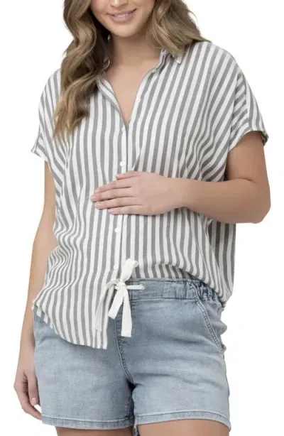 Ripe Maternity Ada St Shirt In Black/white