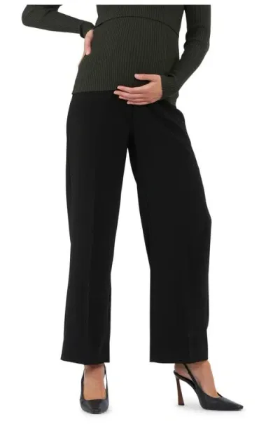 Ripe Maternity Alexa Wide Leg Maternity Pants In Black