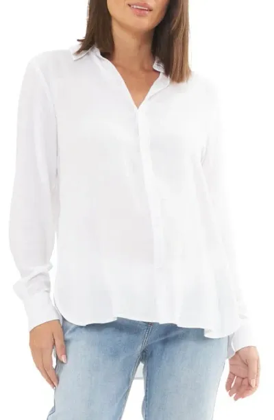 Ripe Maternity Clara Relaxed Button Up Shirt In White