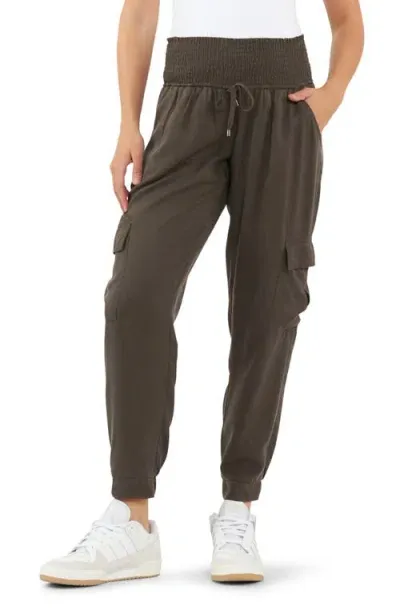 Ripe Maternity Off Duty Cargo Maternity Joggers In Chocolate