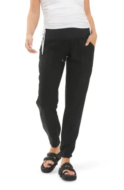 Ripe Maternity Off Duty Maternity Joggers In Black