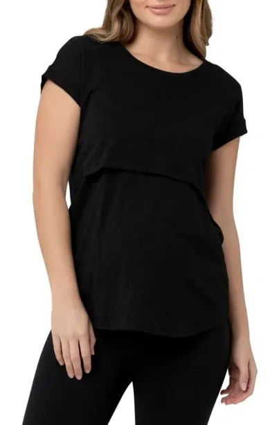 Ripe Maternity Richie Nursing Shirt In Black