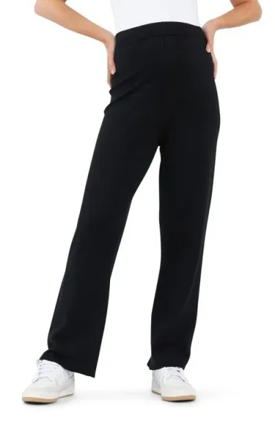 Ripe Maternity Rylan Knit Straight Leg Maternity Pants In Black