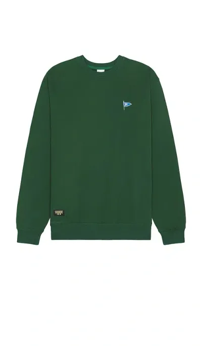 Rivvia Projects Flag Crewneck Sweatshirt In Forest Green