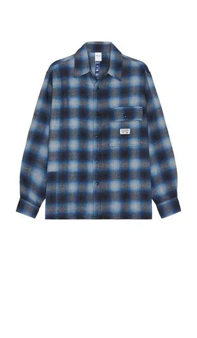 Rivvia Projects Off Track Check Long Sleeve Shirt In Blue